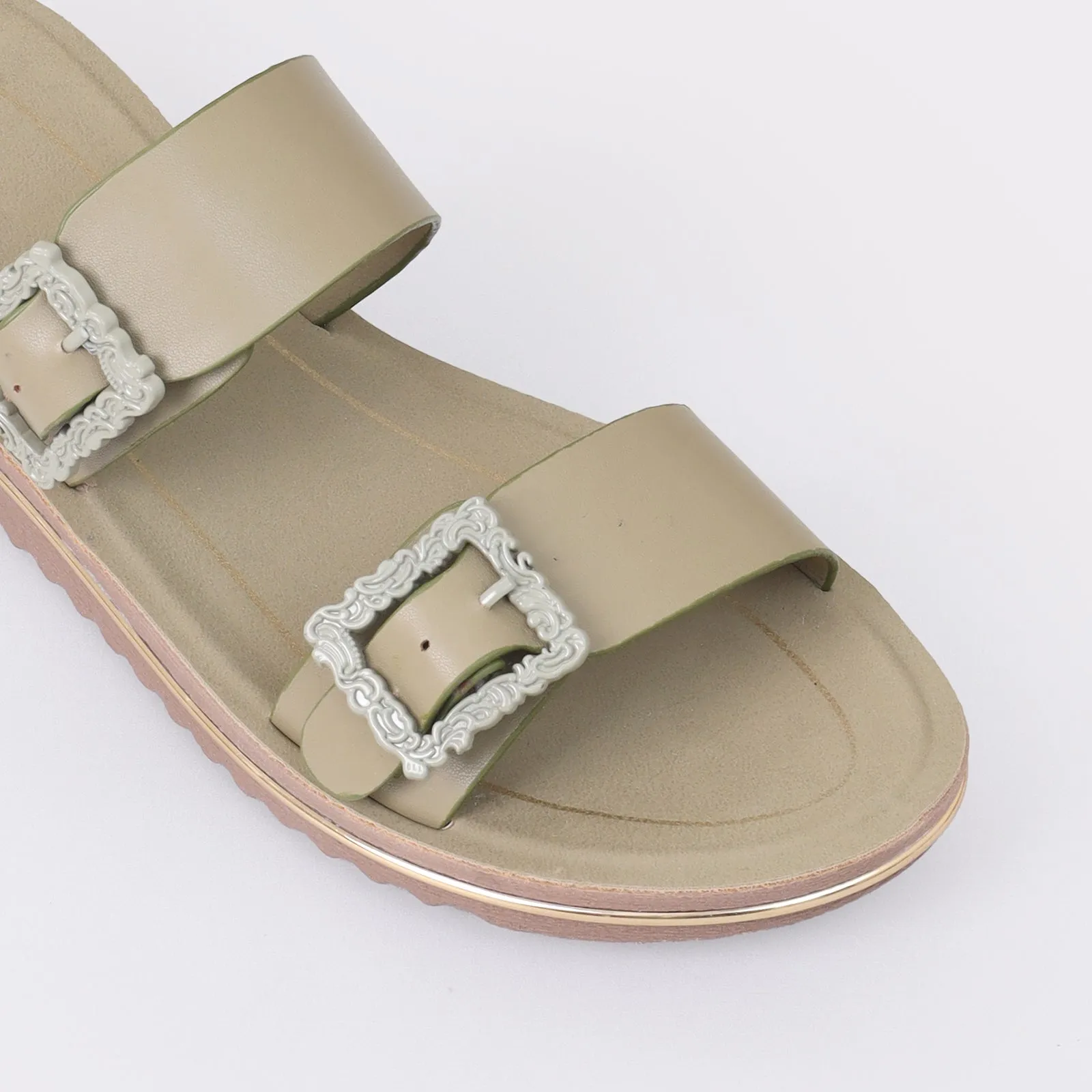 Women's Buckled Slippers