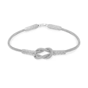 Woven Silver Knot Bracelet