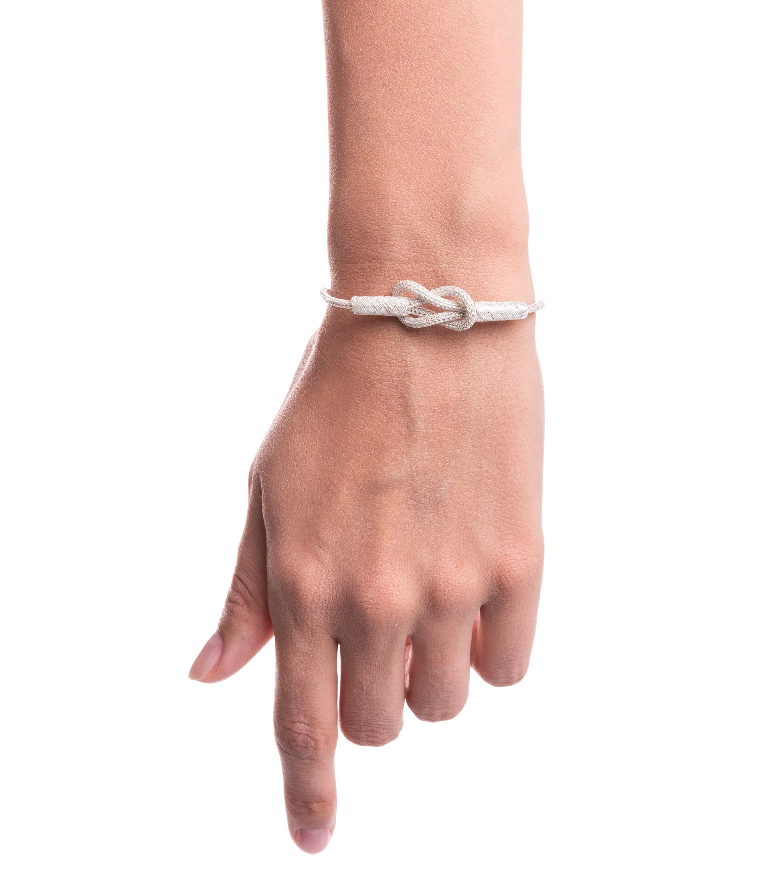 Woven Silver Knot Bracelet
